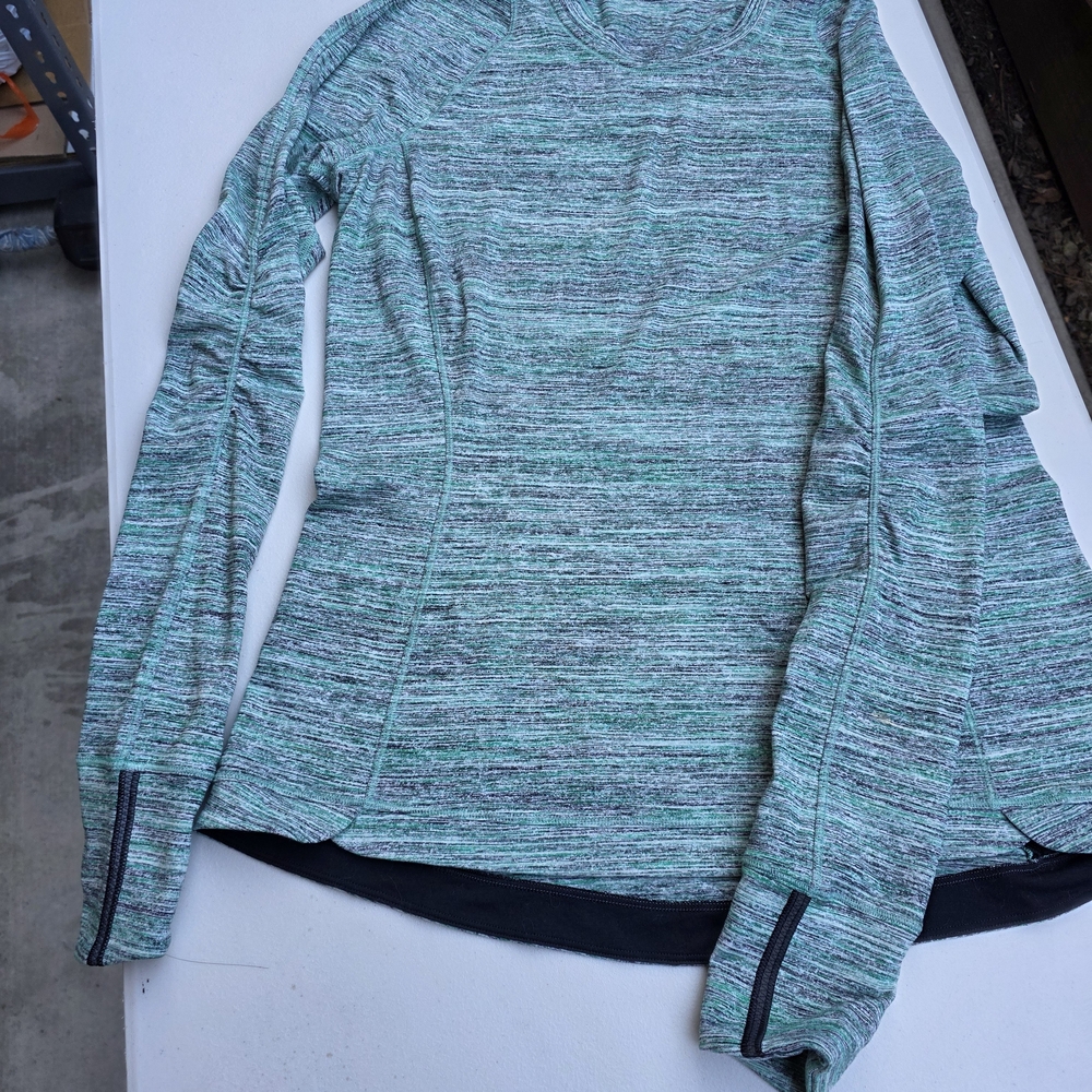 Heathered Mint Active Long Sleeve Top